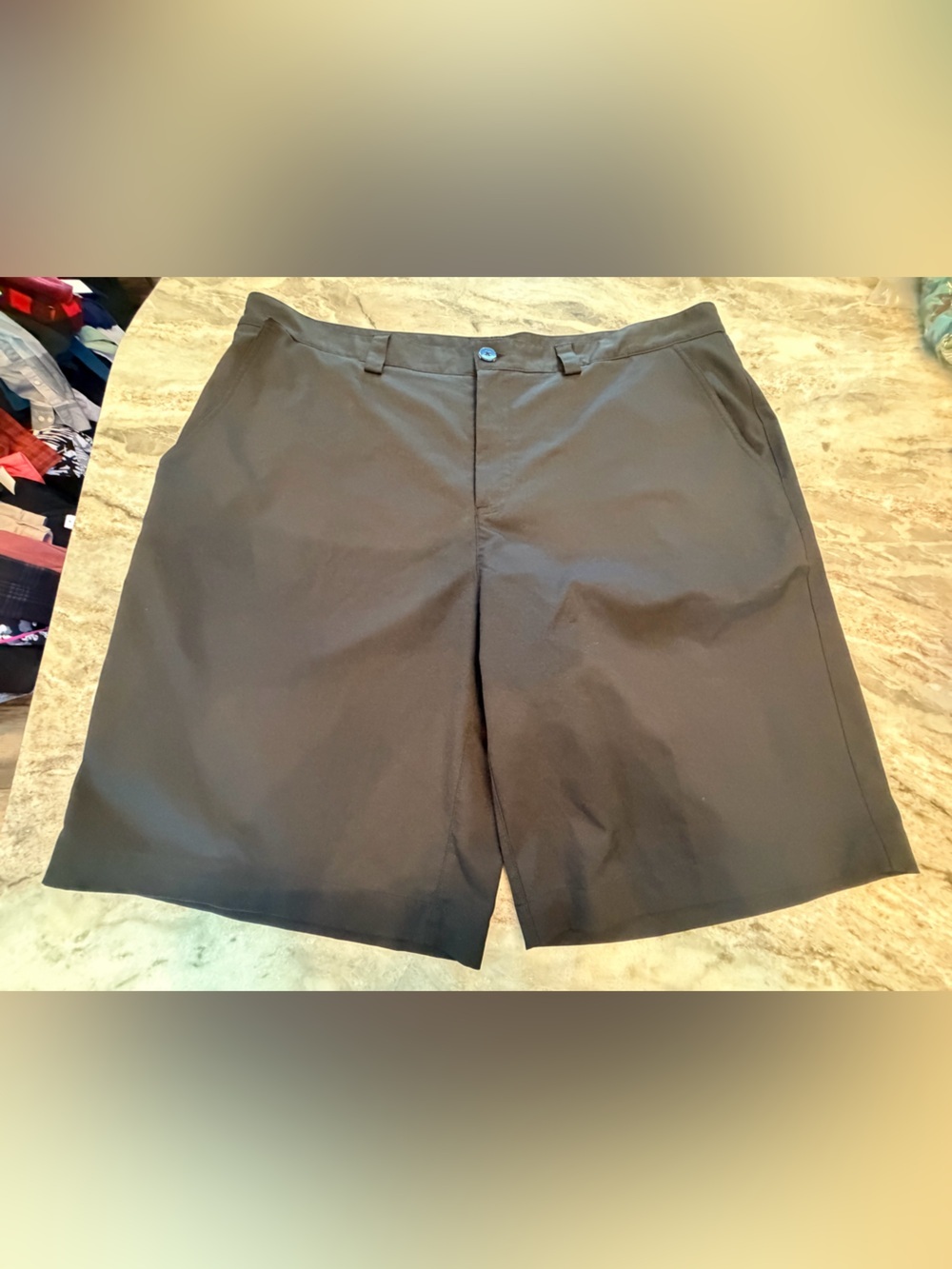 St Andrews of Scotland Mens 42 Black Performance Golf Shorts Flat Front